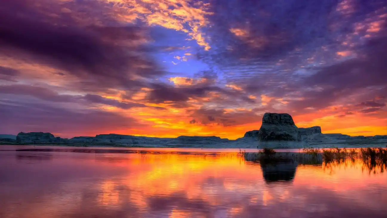 唯美晚霞自然风光高清桌面壁纸-风景壁纸-手机壁纸下载-美桌网