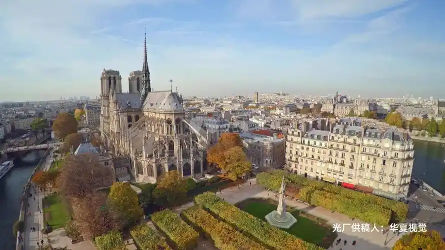 巴黎圣母院鸟瞰航拍视频素材_哔哩哔哩_bilibili