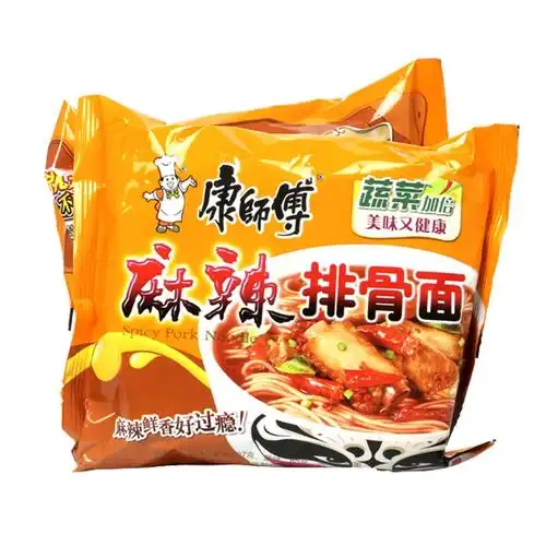 康师傅方便面麻辣排骨面整箱速食泡面方便食品煮面夜宵24袋整箱袋装