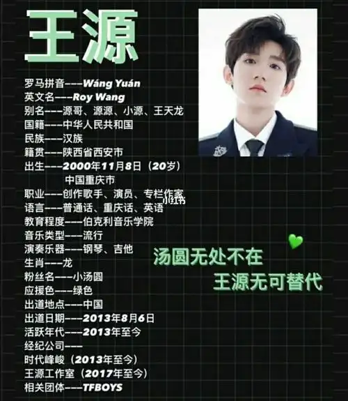 王源的个人简介