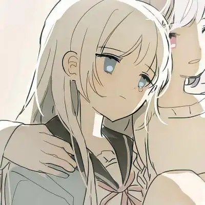 动漫闺蜜头像,可爱系的瞳孔里都是迩