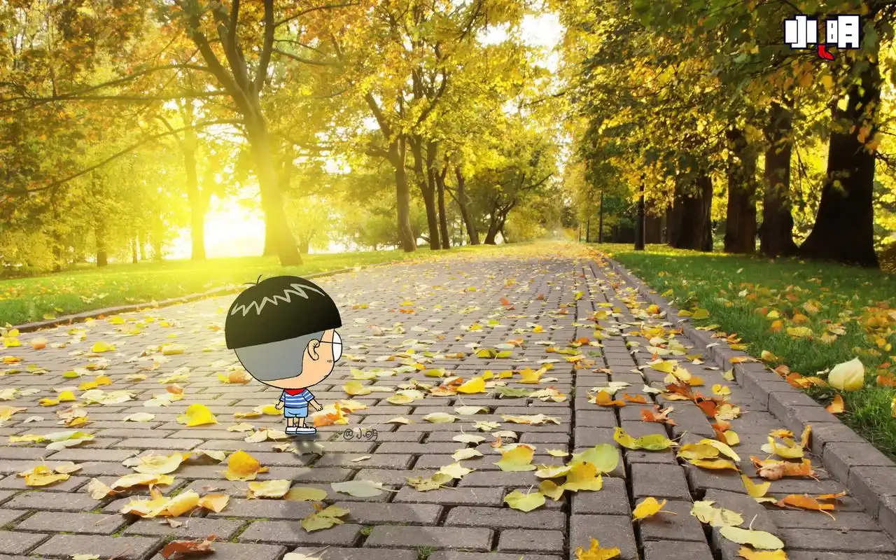 小明可爱卡通男孩高清桌面壁纸