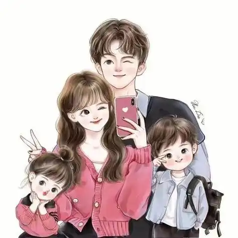 一家四口亲子头像