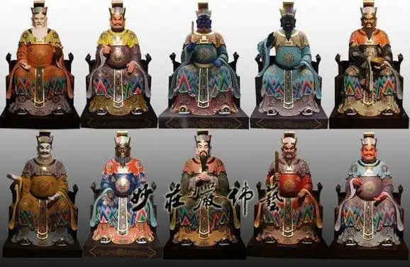 生漆脱胎十殿阎王神像