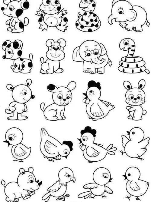 简笔画数字简笔画数字变小动物