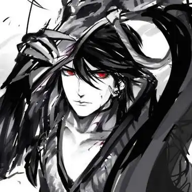 黑白古风男生头像