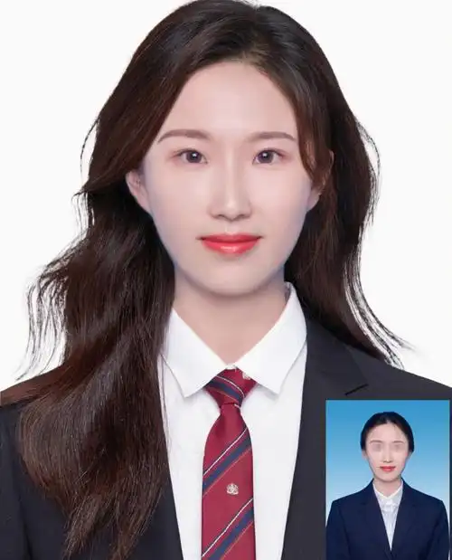 证件照p图70换发型服装78模板自取