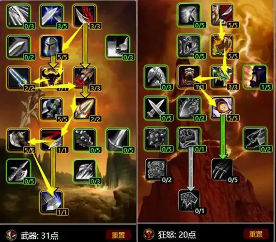 魔兽世界怀旧服战士升级天赋加点推荐