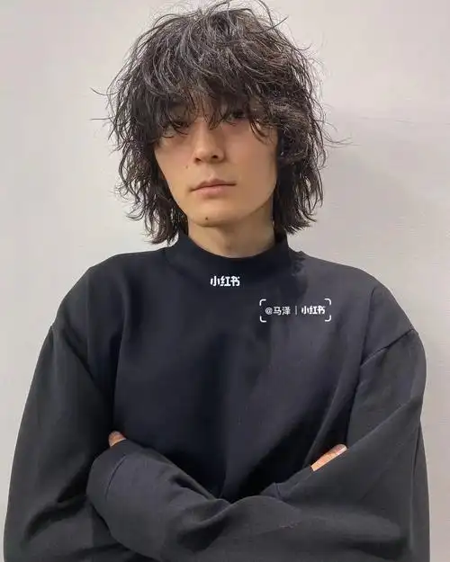 日系无性别复古卷发 01男女通用