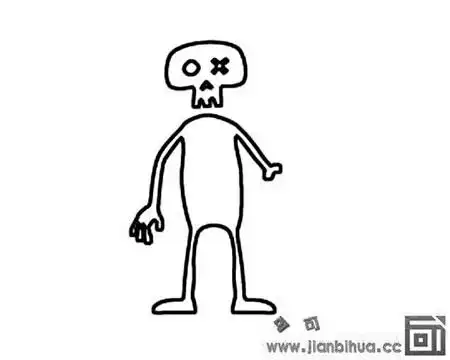 儿童简笔画卡通小鬼的简单画法