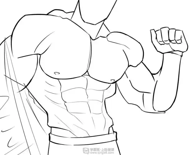 作业:如何学画手绘动漫人物之男性肌肉画法与训练技巧 - rh-11-031 栗