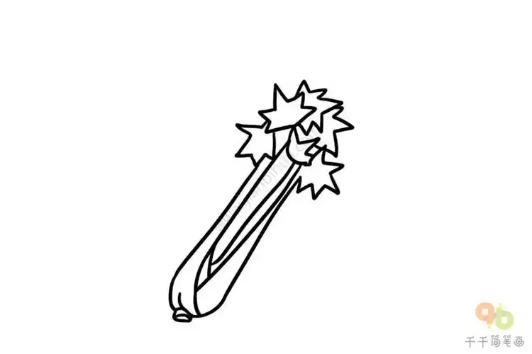 嫩嫩的芹菜简笔画