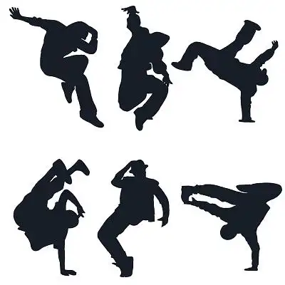 街舞动作街舞舞蹈剪影套图街舞舞蹈动作素材png素材