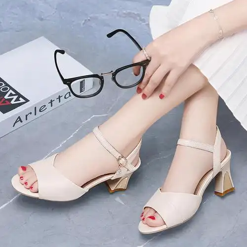 真皮凉鞋时装气质鞋子2021新款夏季女鞋爆款时装凉鞋