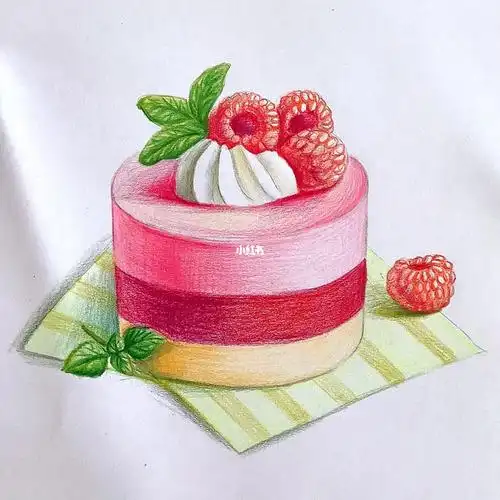 彩铅  #彩铅手绘  #蛋糕  #绘画