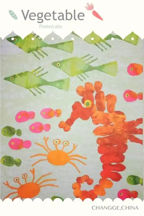 延伸活动:绘画 手指印画《指尖上的海底世界》