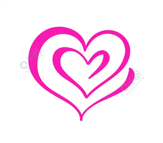 两个爱心标志.浪漫的.矢量图图标符号-加入激情和婚礼. t 恤,卡片,海