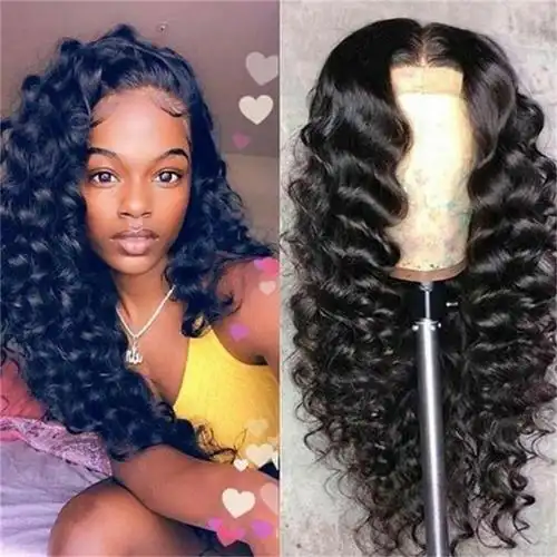 欧美新品跨境假发中分长刘海小卷长卷发高温丝化纤头套厂家批发