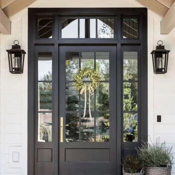 别墅大门玻璃透光门入户门防盗门家用乡村农村进户门子母门阳台门轻奢