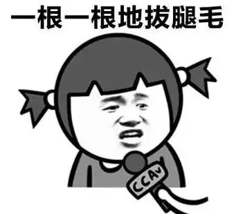 羊角辫gif斗图gif搞笑gif一根一根地拔腿毛gif采访gif