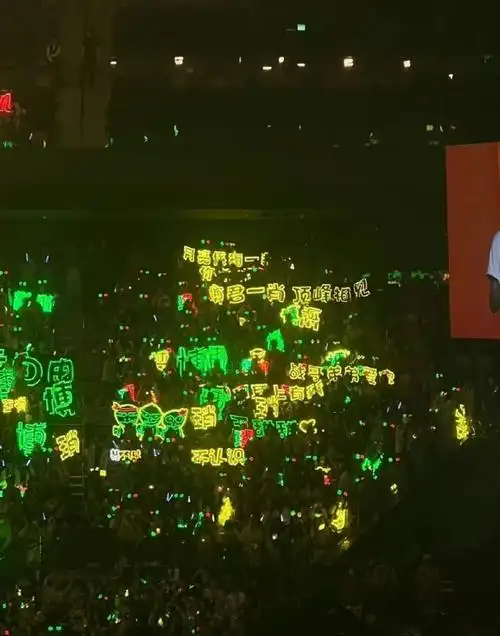 王一博尖叫之夜粉丝应援#来欣赏浪漫的灯牌,果子一出手,就知有糜行