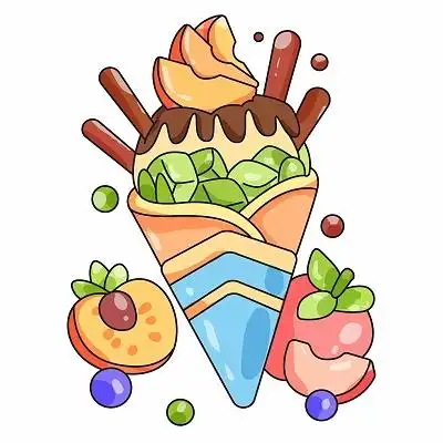夏天卡通可爱食物甜品素材插画png