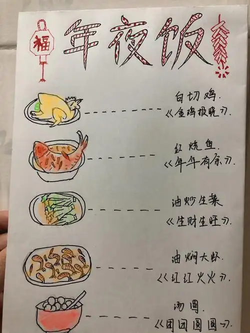 我家的年夜饭菜单
