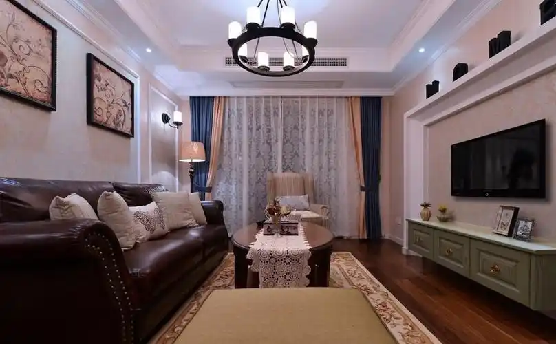 时代上城繁华里108平三室两厅两卫简美风格实景图 - 维客网装修效果图