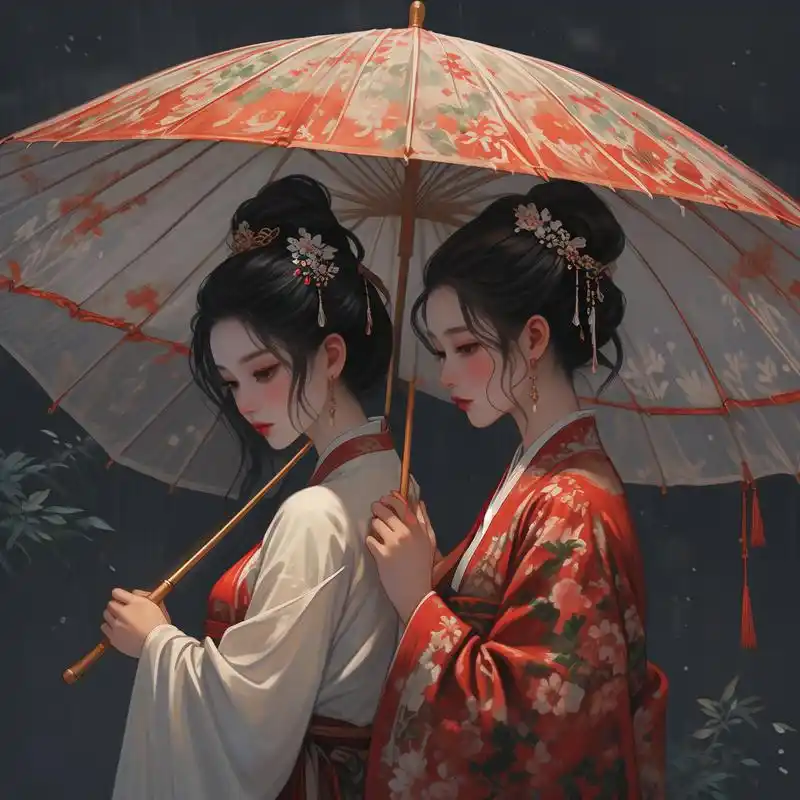 97古风撑伞头像,韵味十足97