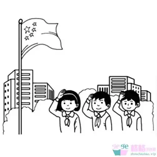 小学生敬礼简笔画小学生敬礼简笔画简单又漂亮