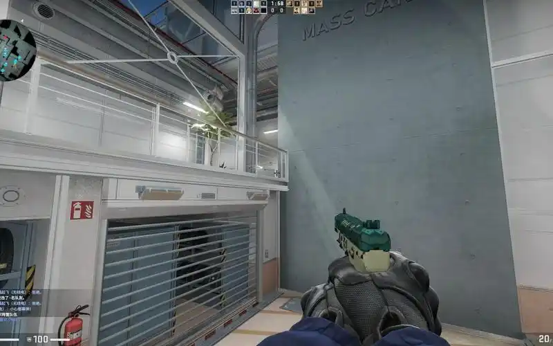 csgo休闲模式车展大厅,看到小地图上很多蓝叉,我好难