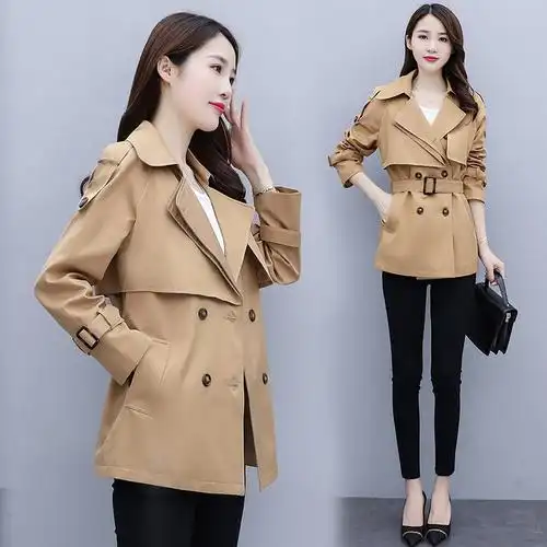 春秋女士短款风衣2020新款韩版宽松休闲矮小风衣