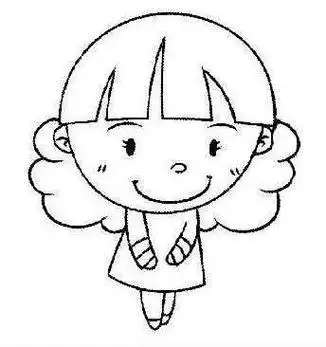 人的简笔画女孩简单画人物女生可爱