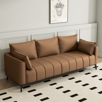 tvaj猫爪皮沙发小户型北欧科技布小客厅公寓租房双人三人现代简约网红