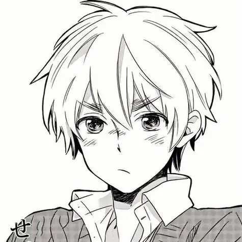 手绘黑白男生头像 手绘头像男生高冷