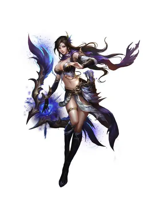 2k手机插画中国风古装3d古风美女弓弩手超高清壁纸 - 国产动漫 - h128