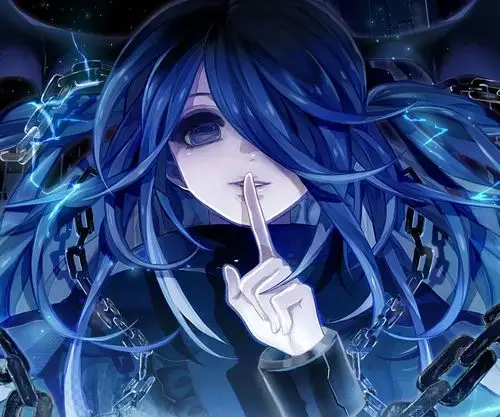 蓝色长发一只眼睛被头发蒙起的女生 她叫什么 是游戏还是插画还是动漫