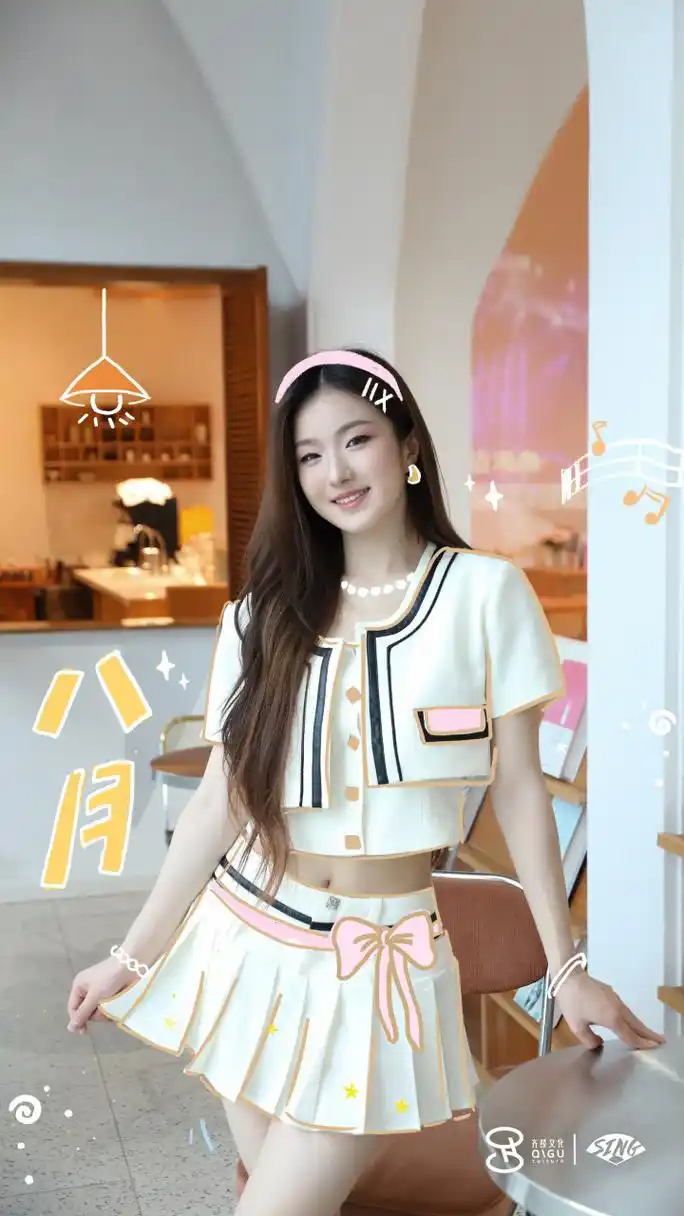 甜甜的马娇出现一下~ 抢先换上8月超sweet壁纸 #sing女团# #sing女团