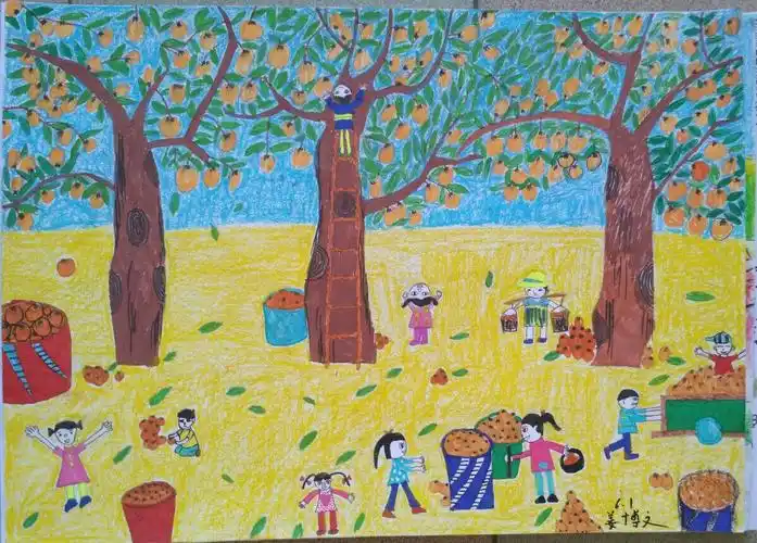 62 姜博文 《丰收》  果实累累来自什么?辛勤的劳作,美好的新时代啊!