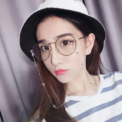 网红韩版潮复古个性近视圆形金丝金属文艺眼镜框女优惠券