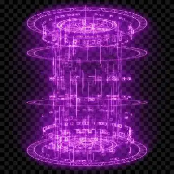 紫色循环法阵上升升级能量特效素材ae文件ae模板
