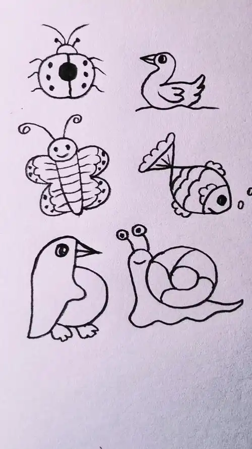 如何用数字1～6画小动物