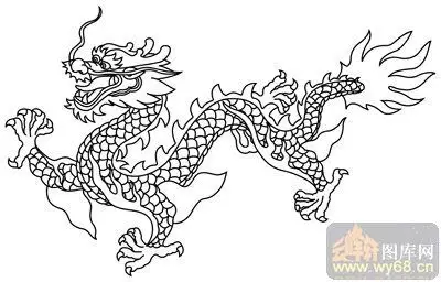 龙-矢量图-龙蛇飞舞-long30-龙路径图