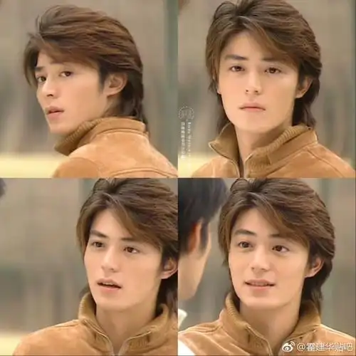 一组霍建华年少时纪念照,略带青涩阳光帅气,留一头长发英气十足|霍建