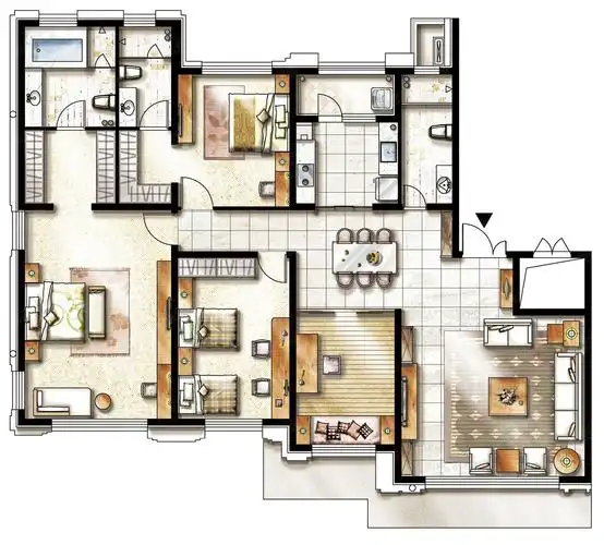 237平四室两厅三卫-4室2厅3卫-237.0㎡