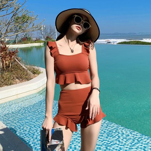 泳衣女新款分体性感比基尼韩国ins风bikini显瘦小胸聚拢温泉泳装