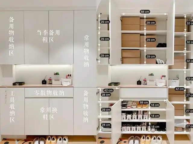 30种鞋柜格局尺寸图,收藏备用,装修不再难倒你_网易订阅