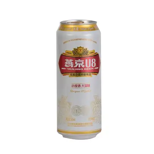 燕京啤酒燕京u8优爽小度特酿啤酒500ml12听大罐整箱装9月份到期
