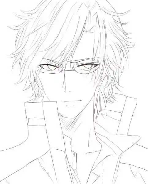 手绘插画线稿手稿黑白素材