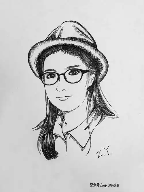 黑白素描简笔画人物集